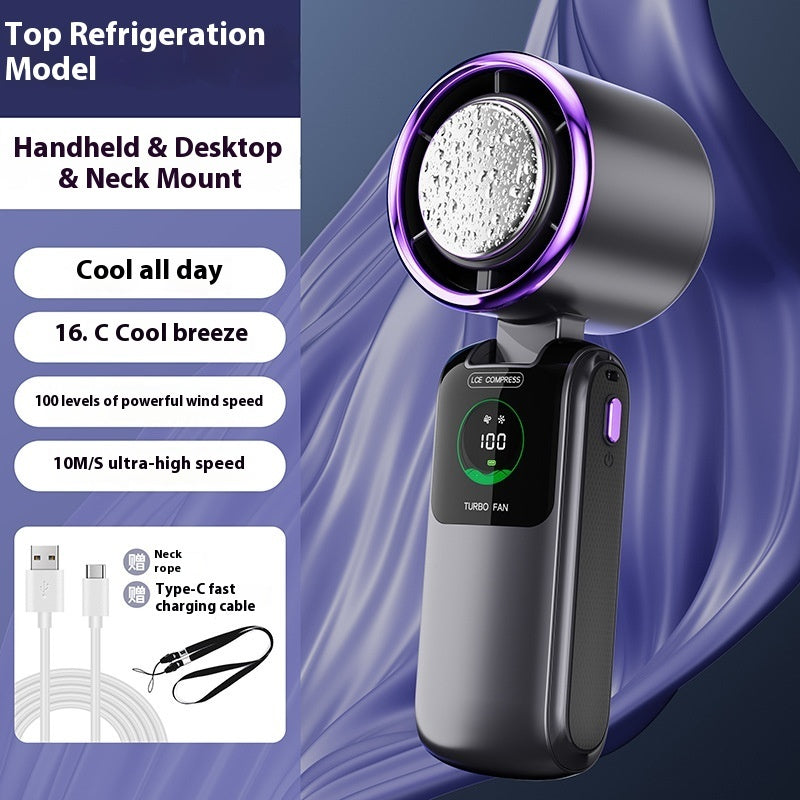 Portable Folding Mini Fan – High-Speed, Rechargeable & Hands-Free