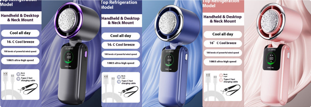 Portable Folding Mini Fan – High-Speed, Rechargeable & Hands-Free