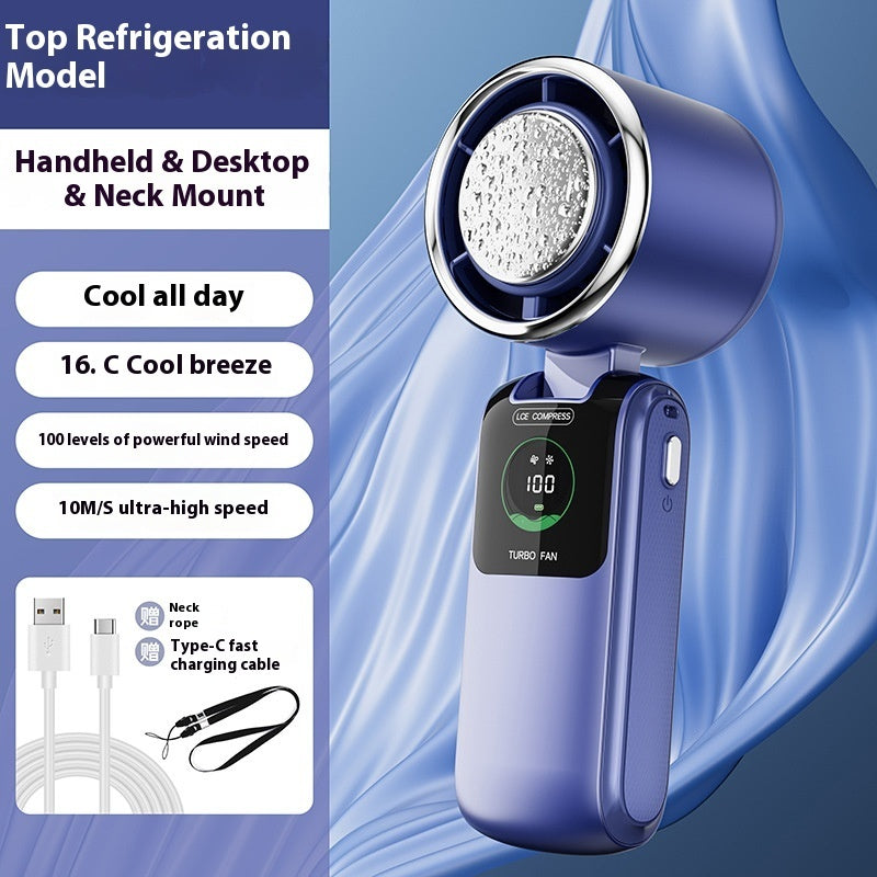 Portable Folding Mini Fan – High-Speed, Rechargeable & Hands-Free