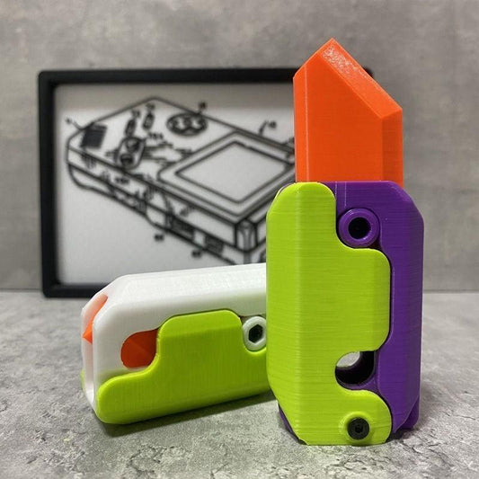Carrot-Shaped Fidget Knife Toy for Stress Relief and Fun