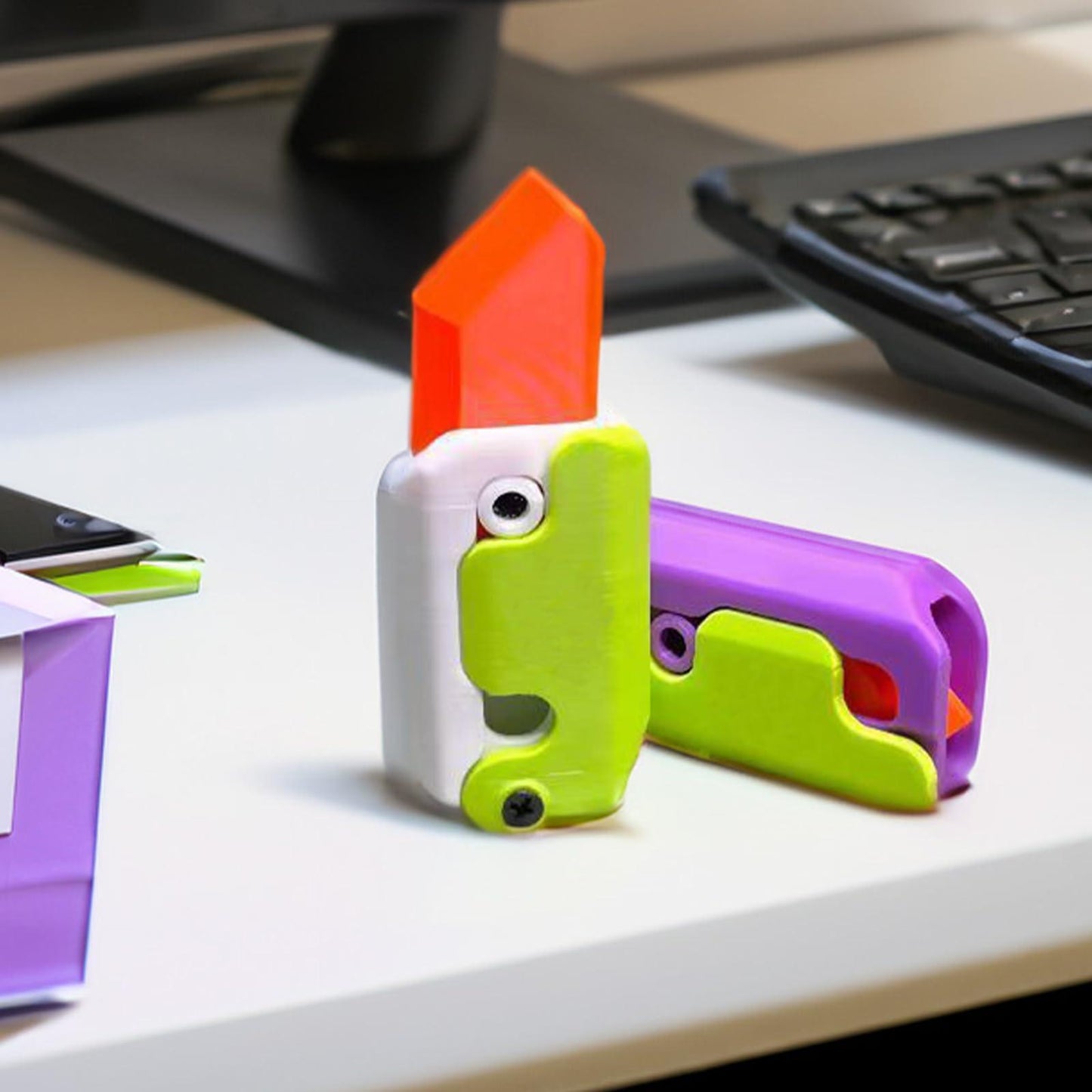 Carrot-Shaped Fidget Knife Toy for Stress Relief and Fun