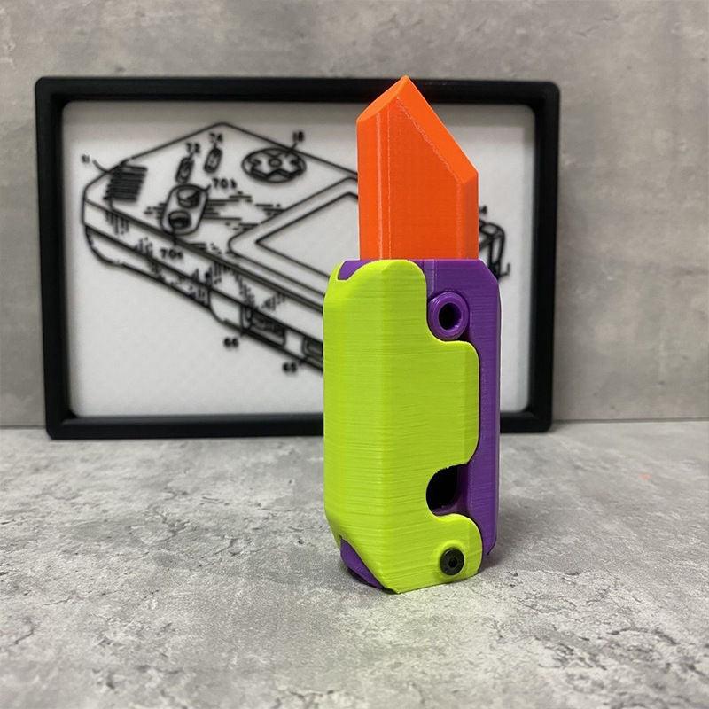 Carrot-Shaped Fidget Knife Toy for Stress Relief and Fun